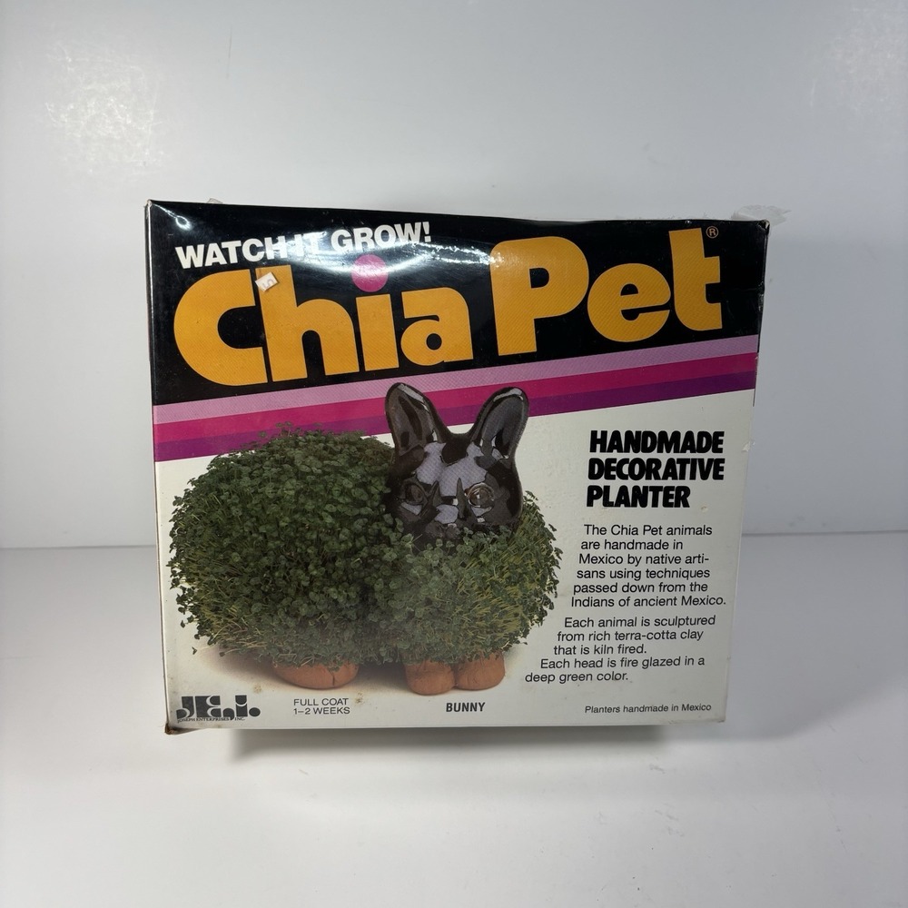 True Vintage Joseph Enterprises, Inc Chia Pet Rabbit Planter Terra-cotta Clay
